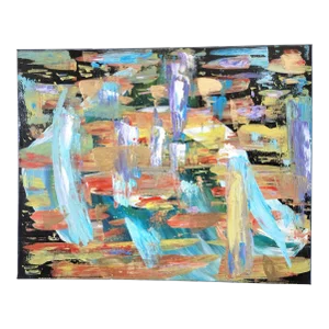 "Midnight Dream" Contemporary Original Abstract Acrylic Painting on Canvas
