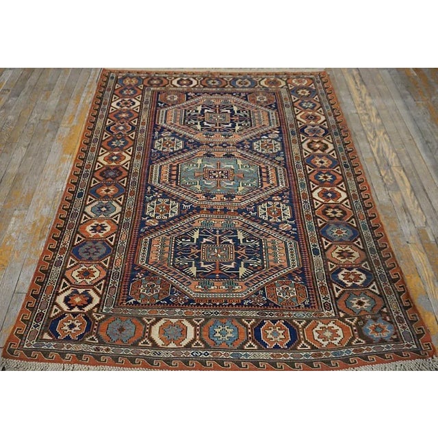 19th Century Caucasian Sumak Carpet For Sale - Image 4 of 11