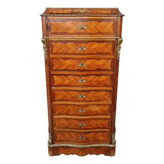 Louis XV Rococo Napoleon III French Commode, Semaniere with Secretary, 1930s For Sale