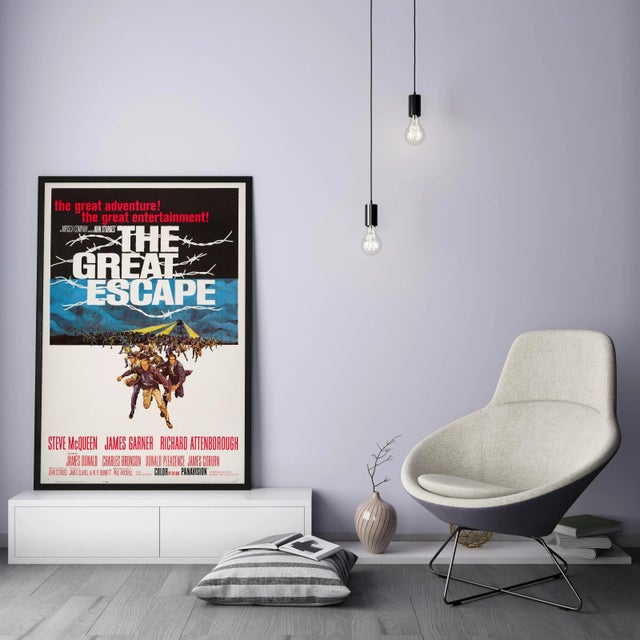 Mid-Century Modern The Great Escape Original Vintage US One Sheet Movie Poster, 1963 For Sale - Image 3 of 4