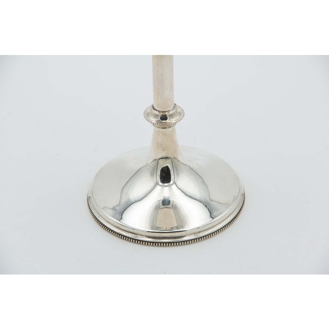 Large Chalice in Smooth Silver with Pearly Friezes, in Good conditions. Designed 1920 to 1949