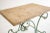 Late 19th Century 19th Century French Iron Patisserie Table With Travertine Top For Sale - Image 5 of 7