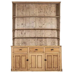 Large 19thc Pine Waterfall Dresser, 1870