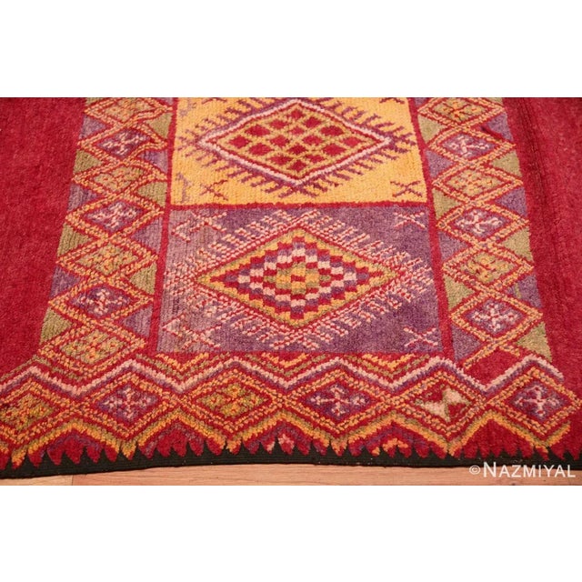 Nazmiyal Collection Vintage Colorful Moroccan Rug For Sale - Image 4 of 5
