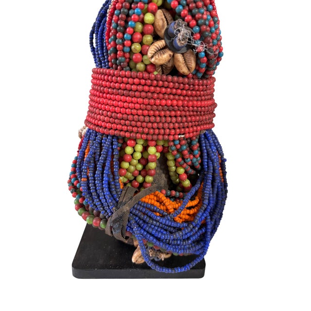 #1227 Vintage African Beaded Fali Fertility Doll Cameroon 11" H For Sale - Image 9 of 9