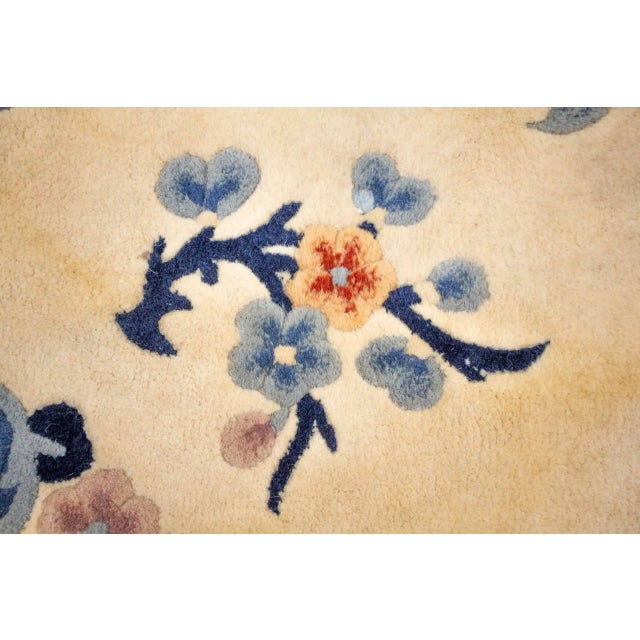 Art Deco Chinese Rug in Wool and Cotton For Sale - Image 6 of 8