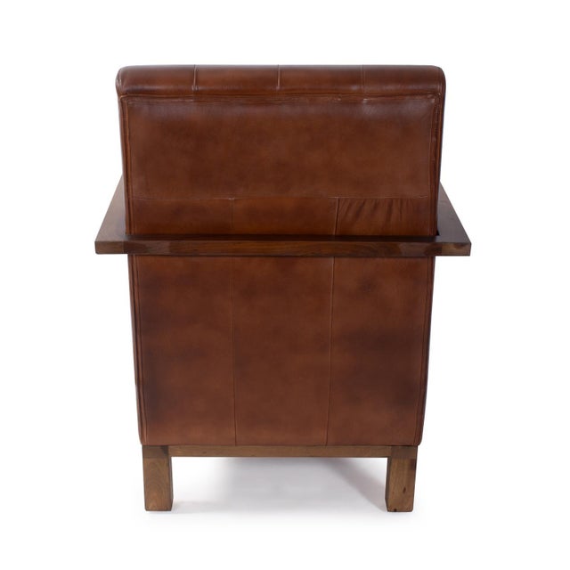 2020s Davenport Tufted Leather Chair For Sale - Image 5 of 11