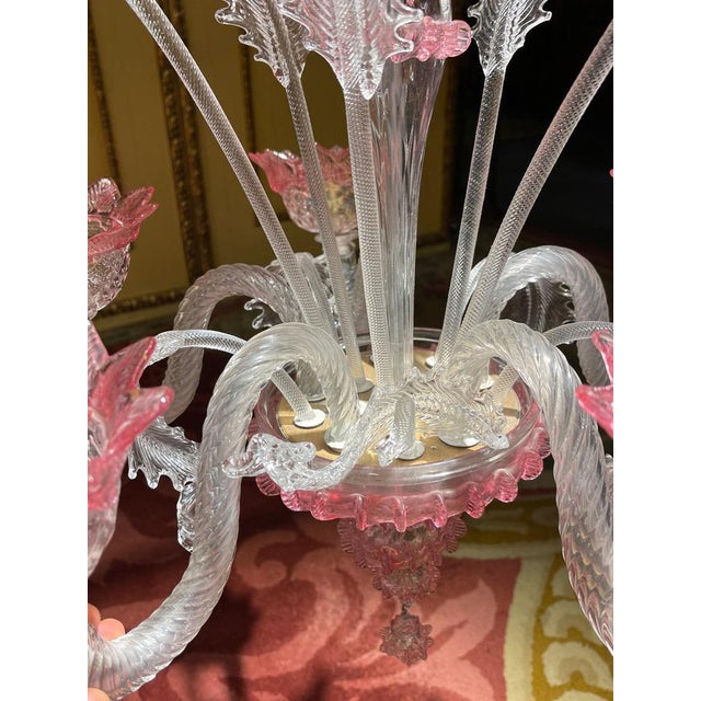 20th Century Mouth Blown Murano Chandelier, Italy For Sale - Image 18 of 18