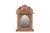 Indian Antique Indian Carved and Painted Teakwood Window – Mirror For Sale - Image 3 of 4