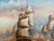 Original Marine Naval Battle Oil Painting Sailing Ships Seascape Framed, Signed For Sale - Image 11 of 12