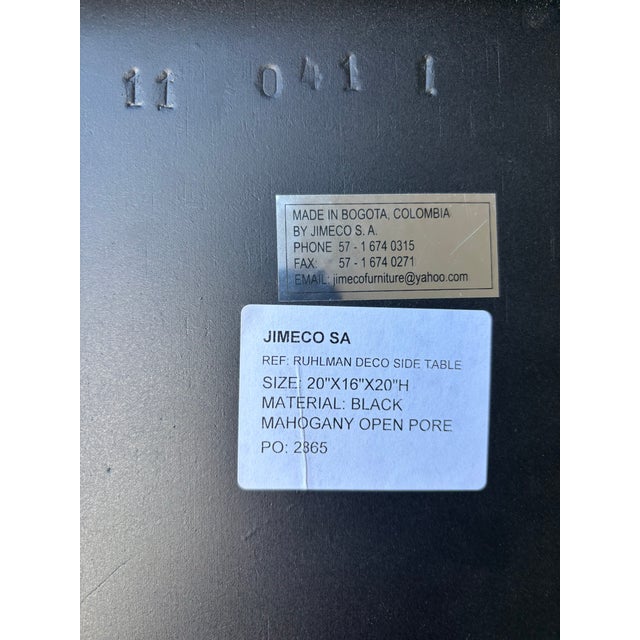 Vintage Ruhlmann Art Deco Side Tables - Solid Mahogany by Jimeco - A Pair, Colombia For Sale - Image 9 of 11