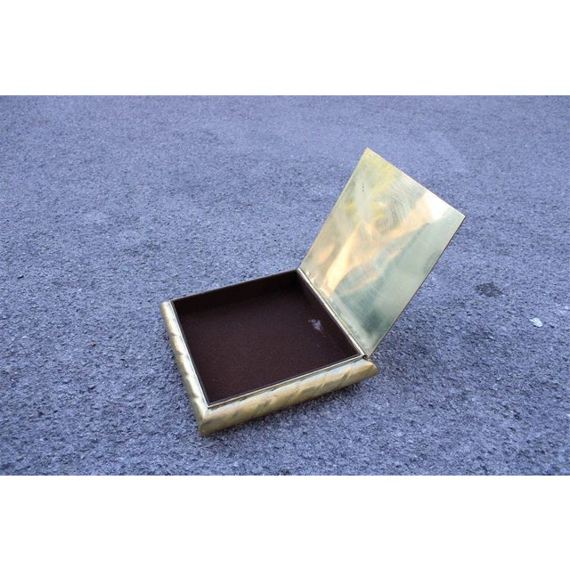 Metal Italian Brass Box, 1970s For Sale - Image 7 of 10