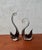 Mid-Century Modern Antiqued Murano Glass Black Swans from Seguso, 1970s, Set of 2 For Sale - Image 3 of 13