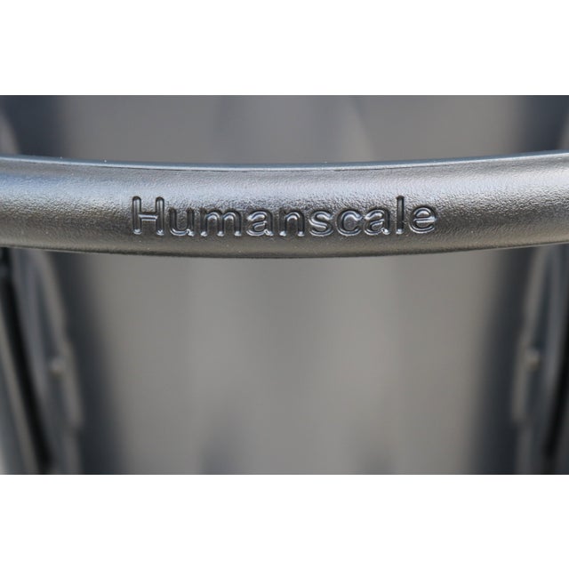 Humanscale Freedom Ergonomic Task Desk Chair in Graphite Leather, Slightly Used For Sale - Image 17 of 18