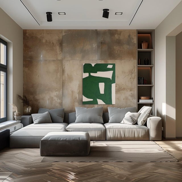 Early 21st Century Bodasca, Green Organic 1, 2025, Acrylic on Canvas For Sale - Image 5 of 16