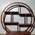 Vintage Chinese Round Rosewood Display Stand (Curio) With Drawers & Jade Accents - 60.5cm For Sale In Los Angeles - Image 6 of 9