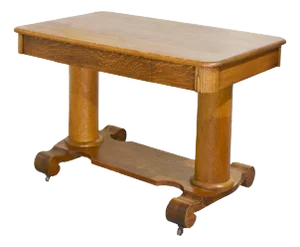 Antique American Arts & Crafts Mission Oak Library Table