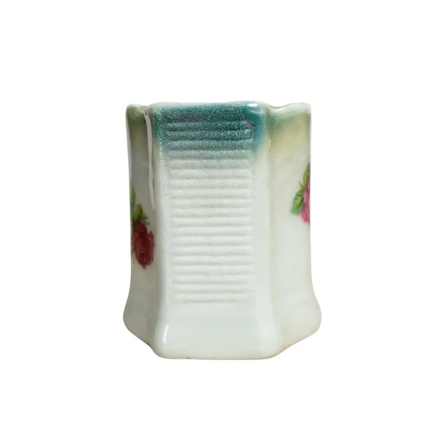 Late 19th Century Late 19th Century Porcelain Match Striker With Floral Motif For Sale - Image 5 of 11