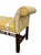 Wood Vintage Chippendale Style Mahogany-Finish Rolled Arm Upholstered Window Bench For Sale - Image 7 of 8
