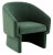 Contemporary Susie Barrel Back Accent Chair - Forest Green For Sale - Image 3 of 7