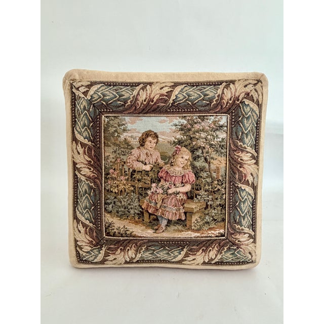 Antique French Tapestry Barley Twist Stool For Sale - Image 11 of 11