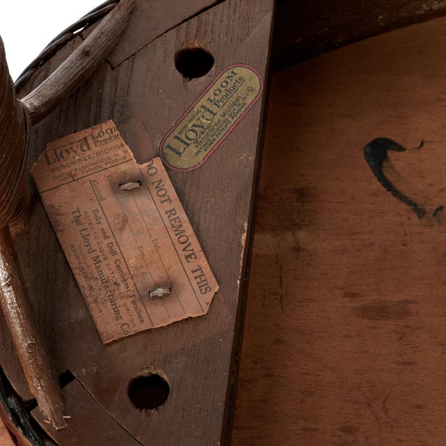 Antique Wicker Oval Table by Lloyd Loom For Sale - Image 11 of 11