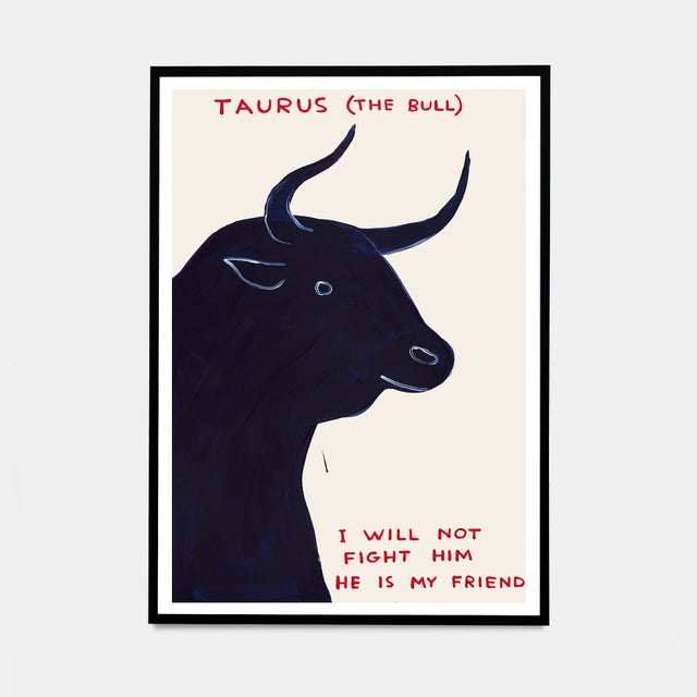 Set of 12 David Shrigley Signs of the Zodiac Lithograph Poster (Individual), 2021 For Sale - Image 4 of 13