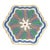 Late 20th Century Mottahedeh Charleston Feather Hexagonal Tray For Sale