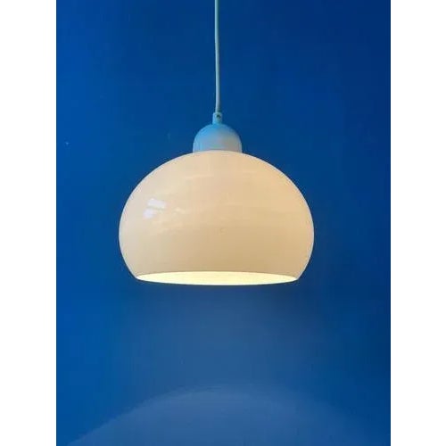Small White Space Age Mushroom Hanging Lamp For Sale - Image 10 of 11