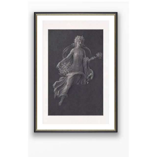 Paint Atelier Aria Lumae Wilhelm Zahn Pompeian Flora Primavera Fresco Graphite Study High Contrast Fine Art Gallery Board Print 16 X 24 For Sale - Image 7 of 16