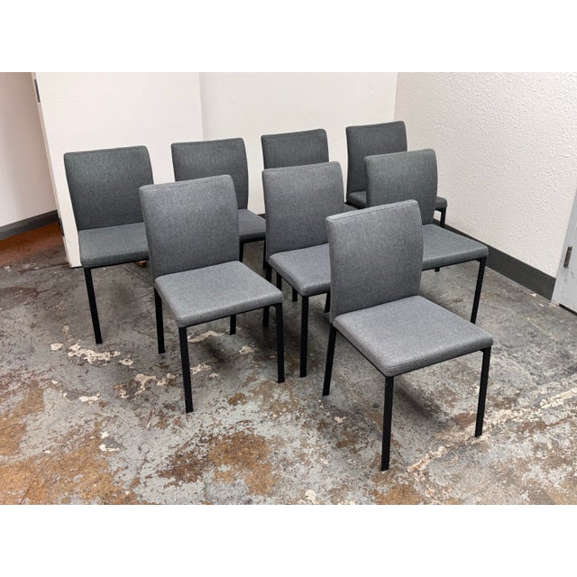 2020s Eq3 Frank Charcoal Dining Chairs, Set of Eight For Sale - Image 5 of 12