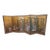 Monumental Vintage Chinese Six-Panel Gilt Folding Screen With Bamboo and Scholars For Sale