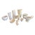 Vintage Cream/White Pottery Ceramics 40s McCoy/Bauer/Usa/Catalina Lot (12) For Sale