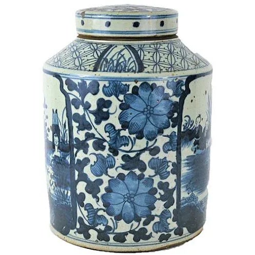 Contemporary Contemporary Monumental Porcelain Chinoiserie Children Tea Jar For Sale - Image 3 of 5