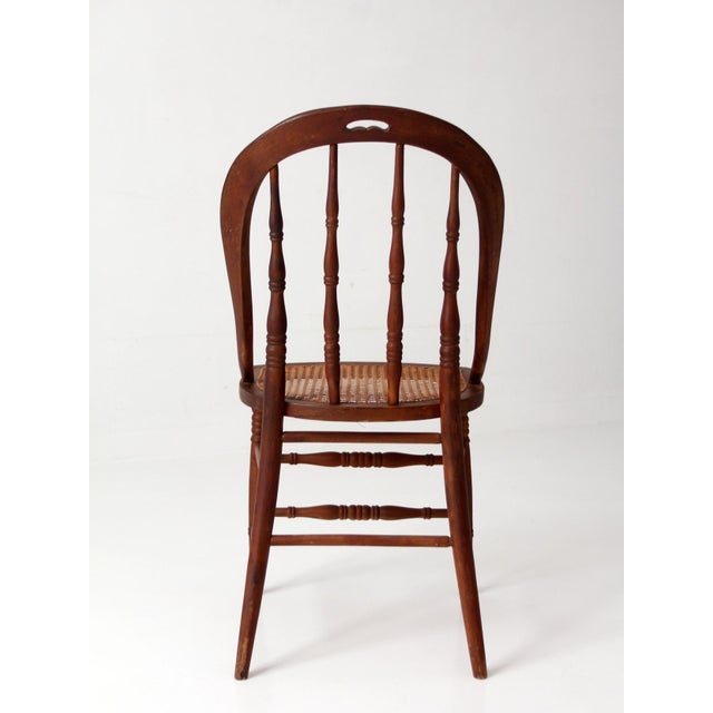 Antique Windsor Bow Back Chair With Cane Seat For Sale - Image 13 of 17