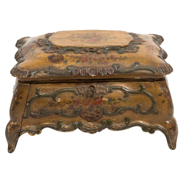 1930s Painted Italian Trinket Box For Sale - Image 9 of 9