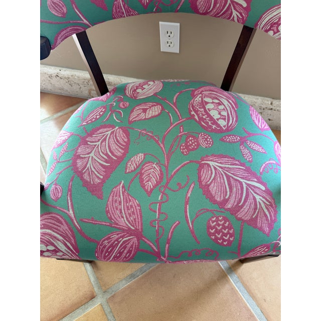 1940s Antique Palm Beach Chic Upholstered Accent Chair For Sale In Miami - Image 6 of 11