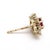 Modern 0.95ctw Ruby & Diamond Stud Earrings, 14k Yellow Gold, Length 9.6 Mm For Sale - Image 3 of 5