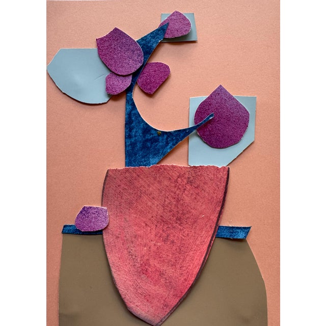 Pink "Pop Music 10" Original Mixed-Media Collage on Paper by Zac Woodiel For Sale - Image 8 of 9
