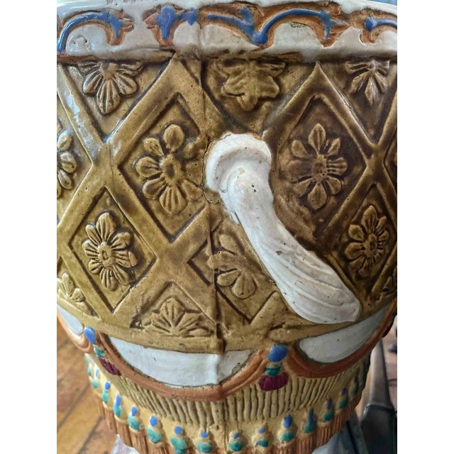 Ceramic Vintage European Terracotta Planter For Sale - Image 7 of 12