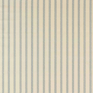 Morris & Co Holland Park Stripe Fabric in Slate/Linen For Sale