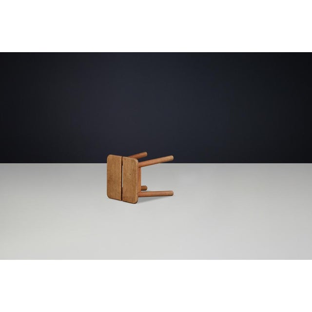 French Coffee Bean Stool in Stained Beechwood by Pierre Gautier-Delaye, 1960s For Sale - Image 4 of 12