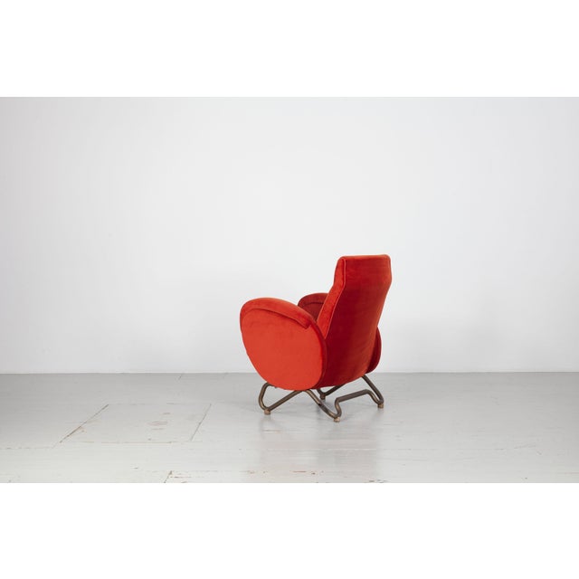 Red Vintage Lounge Chairs by Carlo Mollino, 1950s, Set of 2 For Sale - Image 8 of 18