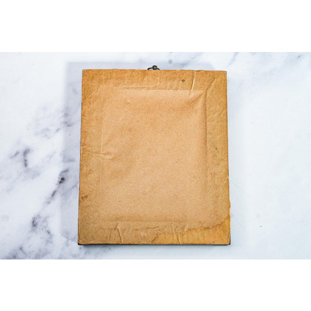 Neoclassical Framed Antique Hand Painted Wax Profile Napoleon Roman Emperor For Sale - Image 12 of 12