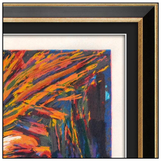 Printmaking Materials 20th Century Panarea Post Impressionism Blue Serigraph Nicola Simbari For Sale - Image 7 of 7