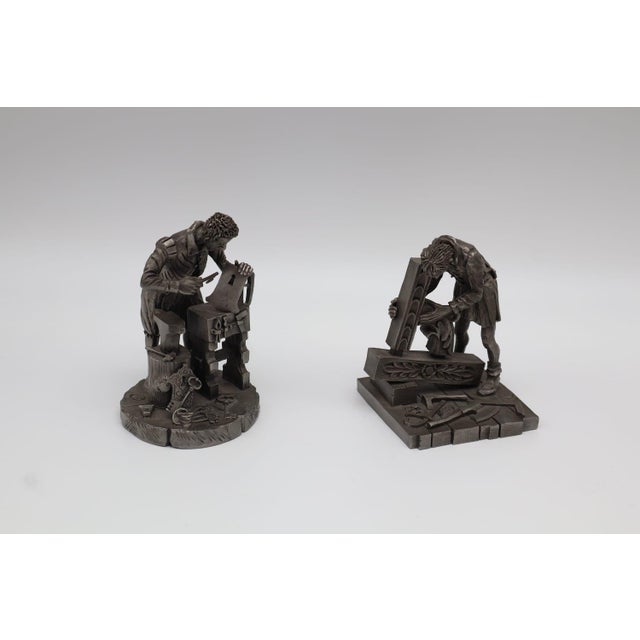 Vintage Pewter Guild Sculptures by Quirin Roth, 1970s, Set of 6 For Sale - Image 6 of 9