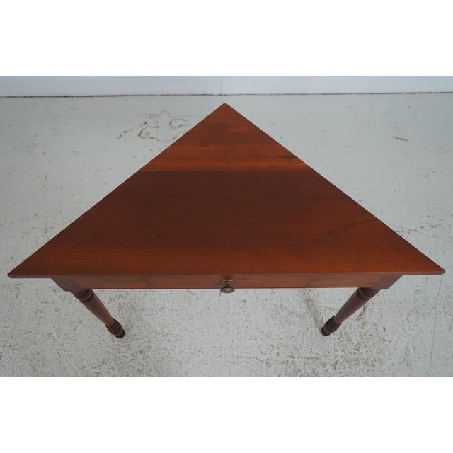 Eldred Wheeler Eldred Wheeler Country Cherry Corner Table For Sale - Image 4 of 17