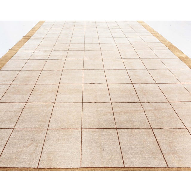 Modern Tibetan Geometric Silk Rug by Doris Leslie Blau For Sale - Image 9 of 14