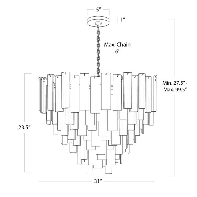 Not Yet Made - Made To Order Regina Andrew Glacier Chandelier, Large For Sale - Image 5 of 6