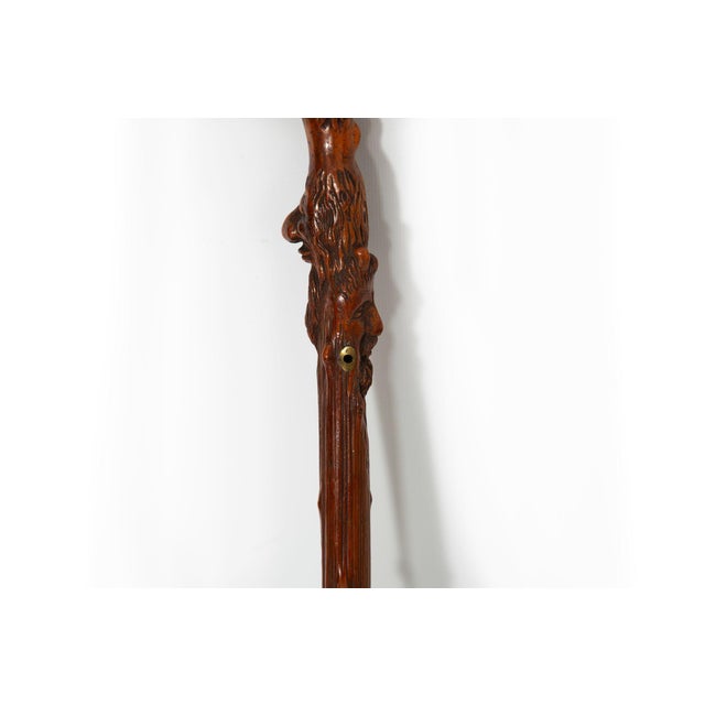 Early 20th Century Antique Folk Art Carved Walking Stick Whistle Cane For Sale - Image 18 of 18